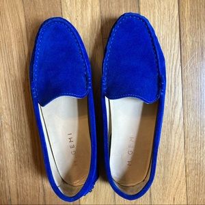 M.Gemi Blue Suede Felize Driving Loafers